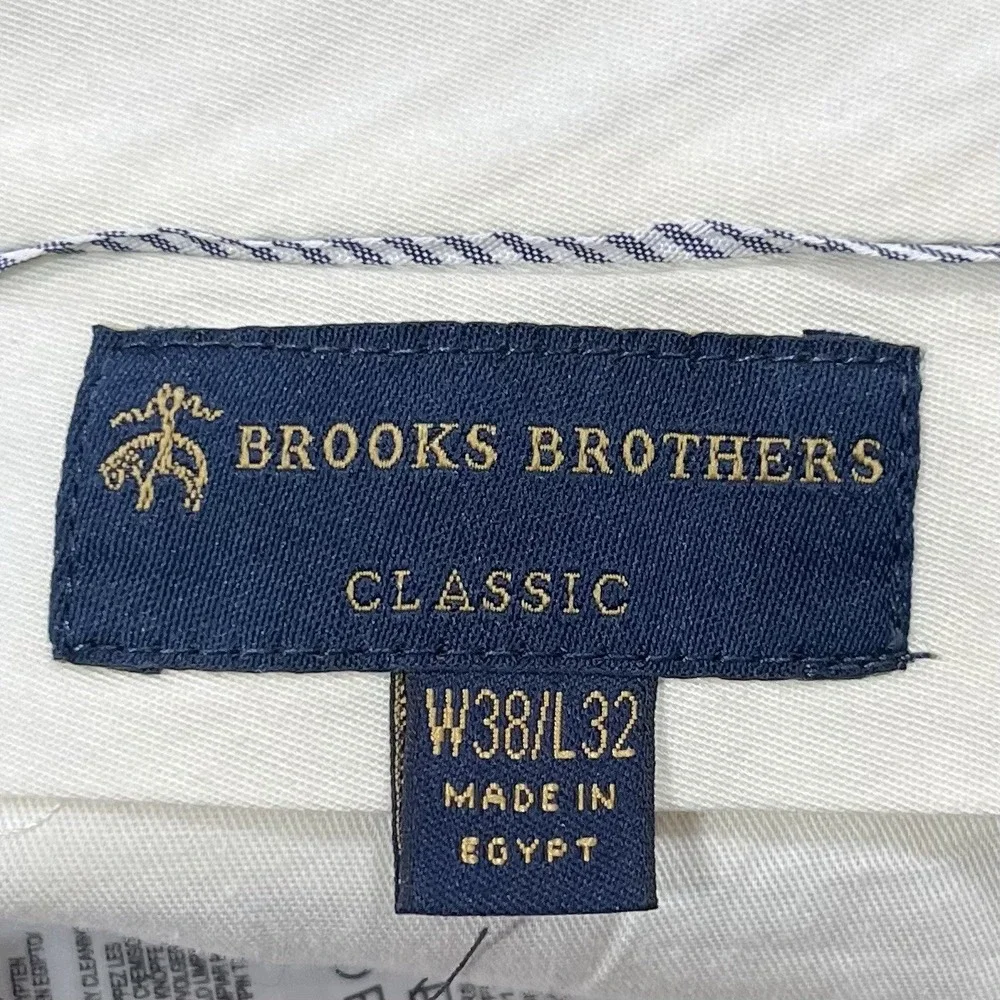 Brooks Brothers Wool Blend Trousers 38x32 Gray Pinstripe Pants Old Money Preppy